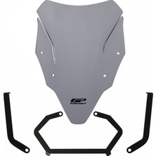 GP Kompozit Bajaj Pulsar N 250 2022-2026 Uyumlu Ön Cam Gri - 45 cm