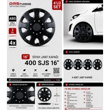 Drs Tuning Volkswagen Uyumlu 16 Inç Kırılmaz Parlak Siyah Jant Kapağı 1 Takım 4 Adet NO:400