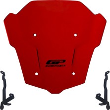 GP Kompozit Honda CB650R E-CLUTCH 2025-2026 Uyumlu Ön Cam Kırmızı - 27 cm