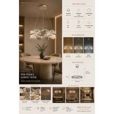 60 cm Tek Halka LED Sarkıt Avize | 60W | 3 Renk Aydınlatma
