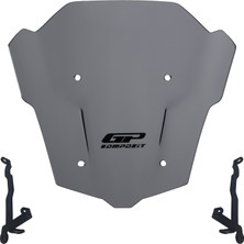 GP Kompozit Honda CB650R E-CLUTCH 2025-2026 Uyumlu Ön Cam Gri - 27 cm