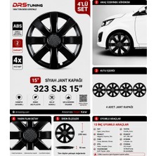 Drs Tuning Toyota Uyumlu 15 Inc Kırılmaz Parlak Siyah Jant Kapağı 1 Takım 4 Adet NO:323