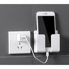 Hepta Collection Figiza® Duvara Yapışan Telefon ve Kumanda Standı – Çok Amaçlı Plastik Şarj Istasyonu, Kolay Kuruluml