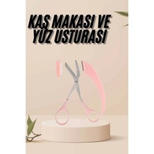 Renas Store Kavisli Kaş Kirpik Düzeltici Bıyık Alma Taraklı Kaş Makası Yüz Bakım Seti Makas
