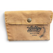 Old Cotton Cargo Vintage Bez Kumaş Unisex Cüzdan New Rialto Camel