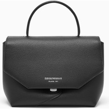 Emporio Armani Kadın Çıkarılabilir Uzun Askılı Deri Mini Siyah El Çantası EW005672 AF29459-UC001