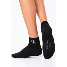 Calvin Klein Jeans Organik Cotton 2 Pack Sock Black Pamuklu Patik Soket Çorap 2 Li Pkt Siyah