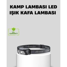 TeknoKapsül Şarjlı LED Kafa Feneri | 4 Modlu Akıllı Sensörlü Far | Su Geçirmez Ipx5 Kamp ve Balıkçı Lambası