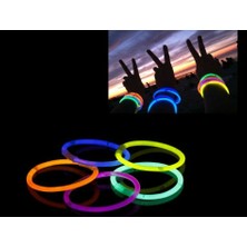 Renas Store 10 Adet Karanlıkta Işık Veren Bracelet Fosforlu Kırılan Çubuk Bileklik