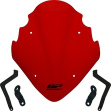 GP Kompozit Bajaj Pulsar NS 400 Z 2025-2026 Uyumlu Ön Cam Kırmızı - 37 cm