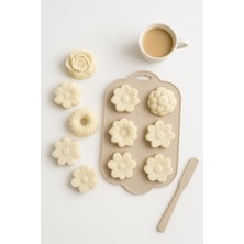 Renas Store Silikon Kek ve Çikolata Kalıbı 6’lı Krem Renk Pasta Tatlı Muffin Kalıbı