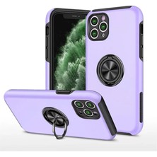 Renas Store Apple iPhone 11 Pro Max Kılıf Elit Yüzüklü Kapak - Mor