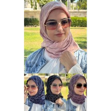 ALDAIYR 4 Jakarlı Pamuk Caz Eşarp 120X120 Pamuk Ikinci Desen