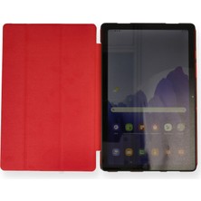 TeknoKapsül Galaxy T970 Tab S7 Plus 12.4 Kılıf Tablet Smart Kılıf - Kırmızı