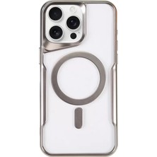 Renas Store Iphone 11 Pro Max Kılıf Boyi Magsafe Silikon Kapak - Gümüş