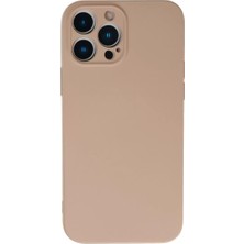 Renas Store Apple iPhone 13 Pro Max Kılıf Nano Içi Kadife Silikon - Pudra