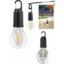Renas Store Askılı Kırılmaz LED Işık Kamp Bahçe Lambası Taşınabilir LED Ampul Şarjlı