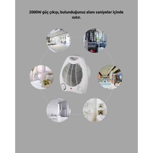 Usm Mini Elektrikli Isıtıcı 2000W – Termostatlı Fanlı Isıtma Taşınabilir Tasarım
