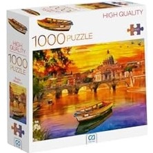 Bg Store Roma Manzaralı 1000 Parça 2,2mm Kalınlık 48X68CM Profesyonel Hobi Puzzle Yapboz Serisi