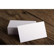 Esila Kağıtçılık Baskısız Boş Kartvizit Boy 100 Adet 5x8 cm 300 gr Kalın Mat Kuşe Kağıdı