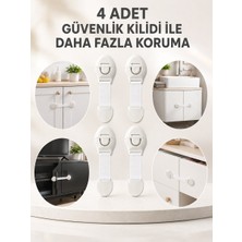 Marsilyan 4'lü Esnek Kayışlı Çocuk Güvenlik Kilidi Pratik ve Güvenli Kullanım - MCT2955-6688