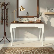 Roys Ahşap 80 cm Masif Rustik Beyaz Ceviz Dresuar