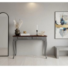 Roys Ahşap 100 cm Masif Lükens Gri Ceviz Dresuar
