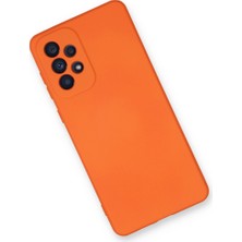 Kap Kaç Galaxy A73 5g Kılıf Nano Içi Kadife Silikon - Turuncu