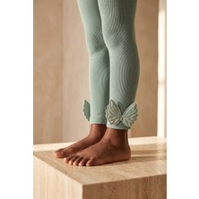 Bony Socks Çocuk Kanat Aksesuarlı Içi Havlu Tayt Yeşil