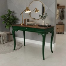 Roys Ahşap 110 cm Masif Rustik Yeşil Ceviz Dresuar