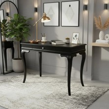 Roys Ahşap 110 cm Masif Rustik Siyah Dresuar