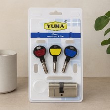 Renas Store 68MM 6 Pim Bilyalı Silindir Göbeği (Nikel Saten, 3 Anahtar)