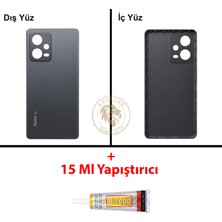 Arsking Xiaomi Redmi Note 12 Pro 4g Grafit Grisi Arka Pil Kapağı Batarya Kapağı + B-7000 Yapıştırıcı