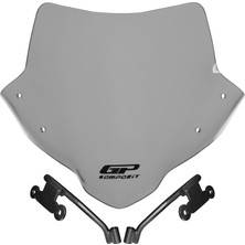 GP Kompozit Honda CB500 Hornet 2024-2025 Uyumlu Ön Cam Gri - 28 cm