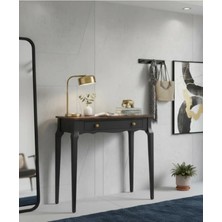 Roys Ahşap 110 cm Masif Konik Siyah Ceviz Dresuar