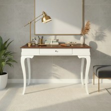 Roys Ahşap 120 cm Masif Rustik Beyaz Ceviz Dresuar