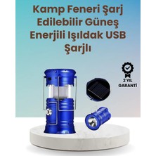 Valor Şarj Edilebilir Güneş Enerjili Kızaklı Kamp Feneri – USB Çıkışlı, Katlanabilir, Dayanıklı ve Çok Fo