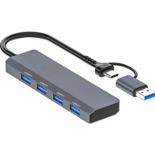 Renas Store Ally ADS-305D 4in1 Usb/type-C To 4x Usb3.0 Hub Çoğaltıcı Çevirici Dönüştürücü ADAPTÖR-(5775)