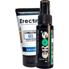 Bezos Eros Pro 101 LHXY056 Büyük Boy 60 ml ve Erektin Stimul Gel Erkeklere Özel Jel 60 ml