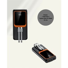 Astraltech 20.000 Mah Powerbank – 22.5W Hızlı Şarj, Çok Kablolu, Dijital Göstergeli