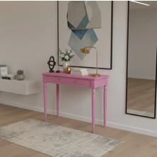 Roys Ahşap 80 cm Masif Tornalı Pembe Dresuar