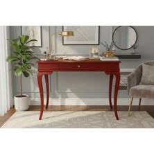 Roys Ahşap 100 cm Masif Rustik Bordo Dresuar