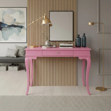 Roys Ahşap 90 cm Masif Rustik Pembe Dresuar
