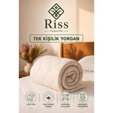 Riss Tekstil Tek Kişilik %100 Merinos Kuzu Yünü Yorgan (155 x 215 Cm, 3000 gr )