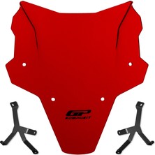 GP Kompozit Honda CB750 Hornet 2025-2026 Uyumlu Ön Cam Kırmızı - 35 cm