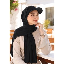 Wearflawless Siperli Sandy Şal, Hazır Pratik Tesettür Şal, Şapkalı Şal