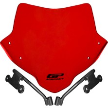GP Kompozit Honda CB750 Hornet 2023-2024 Uyumlu Ön Cam Kırmızı - 28 cm