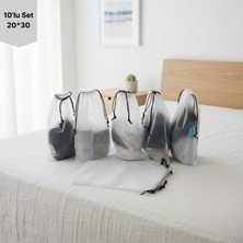 Meapuff 10LU Set 20*30CM (Small) Su Geçirmez Büzme İpli Tatil Çantası 