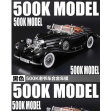 Oyuncak Sahili Mercedes Benz 500K Metal Klasik England 1936 Model 22cm Büyükboy Araba 1.24 Dıecast K500 Koleksıyon Model Metalıc Black