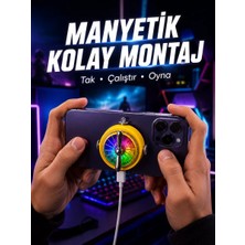 Renas Store Şarj Edilebilir Rgb Telefon Soğutucu Oyun Fanı